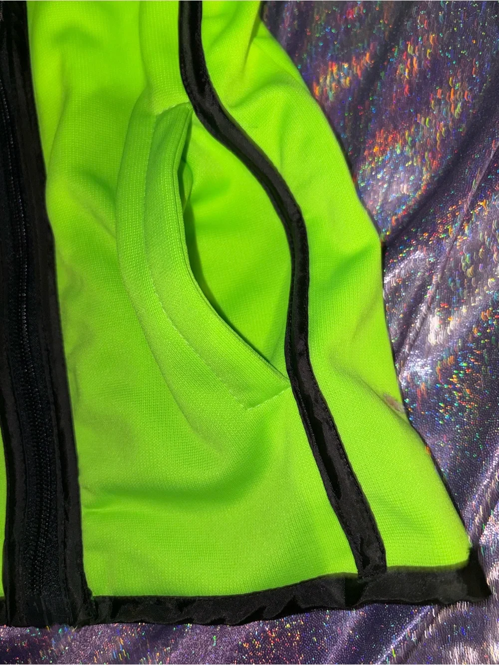 Girls Lime Green Lace New Balance Zip Up Hoodie